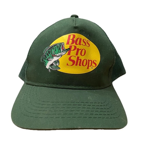 Bass Pro Shops Green Fishing Hat SnapBack Adjustable Mesh Trucker
Hat ONE SIZE - Picture 1 of 7